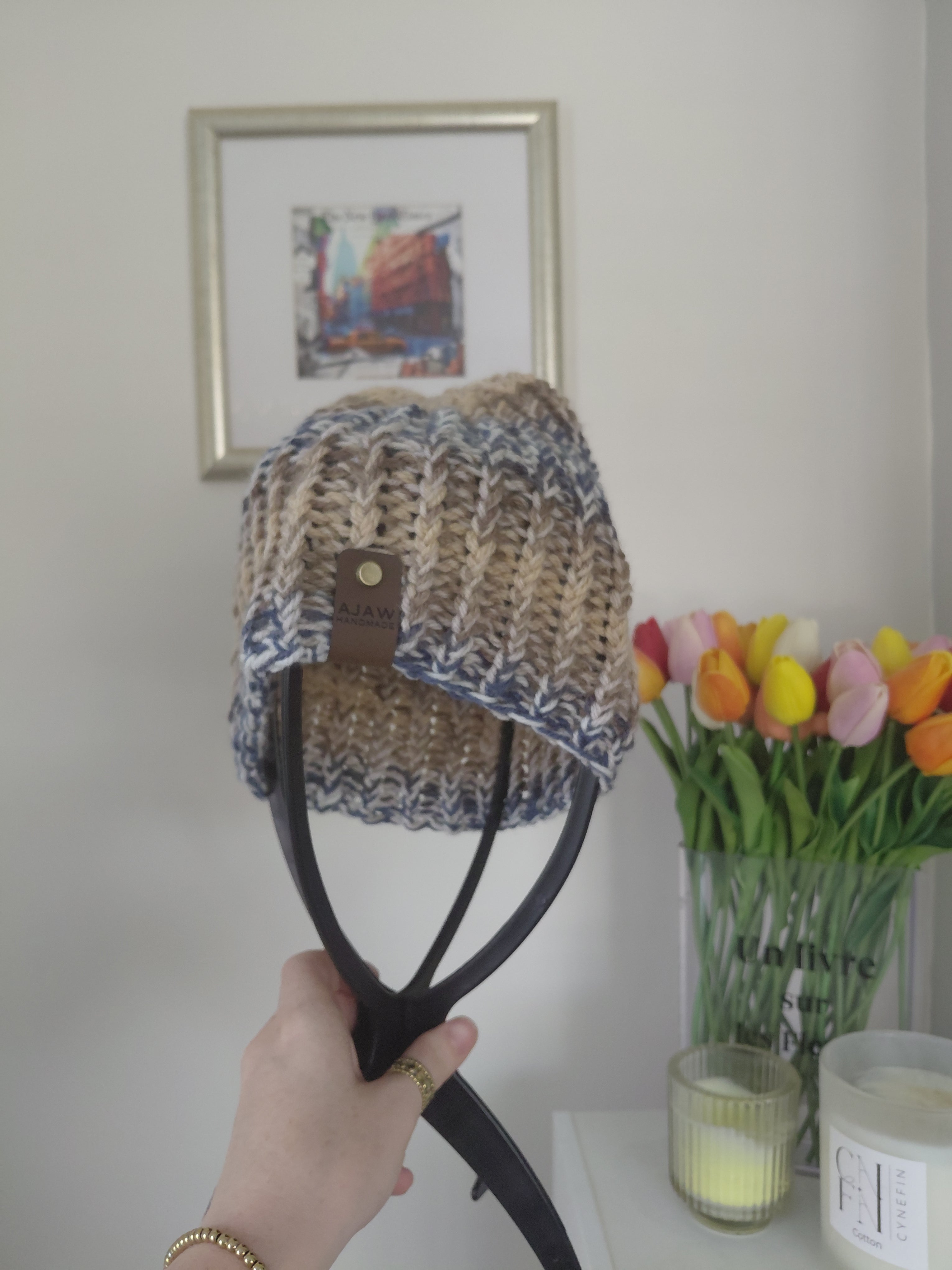 Classic knitted beanie - handmade adult warm hat