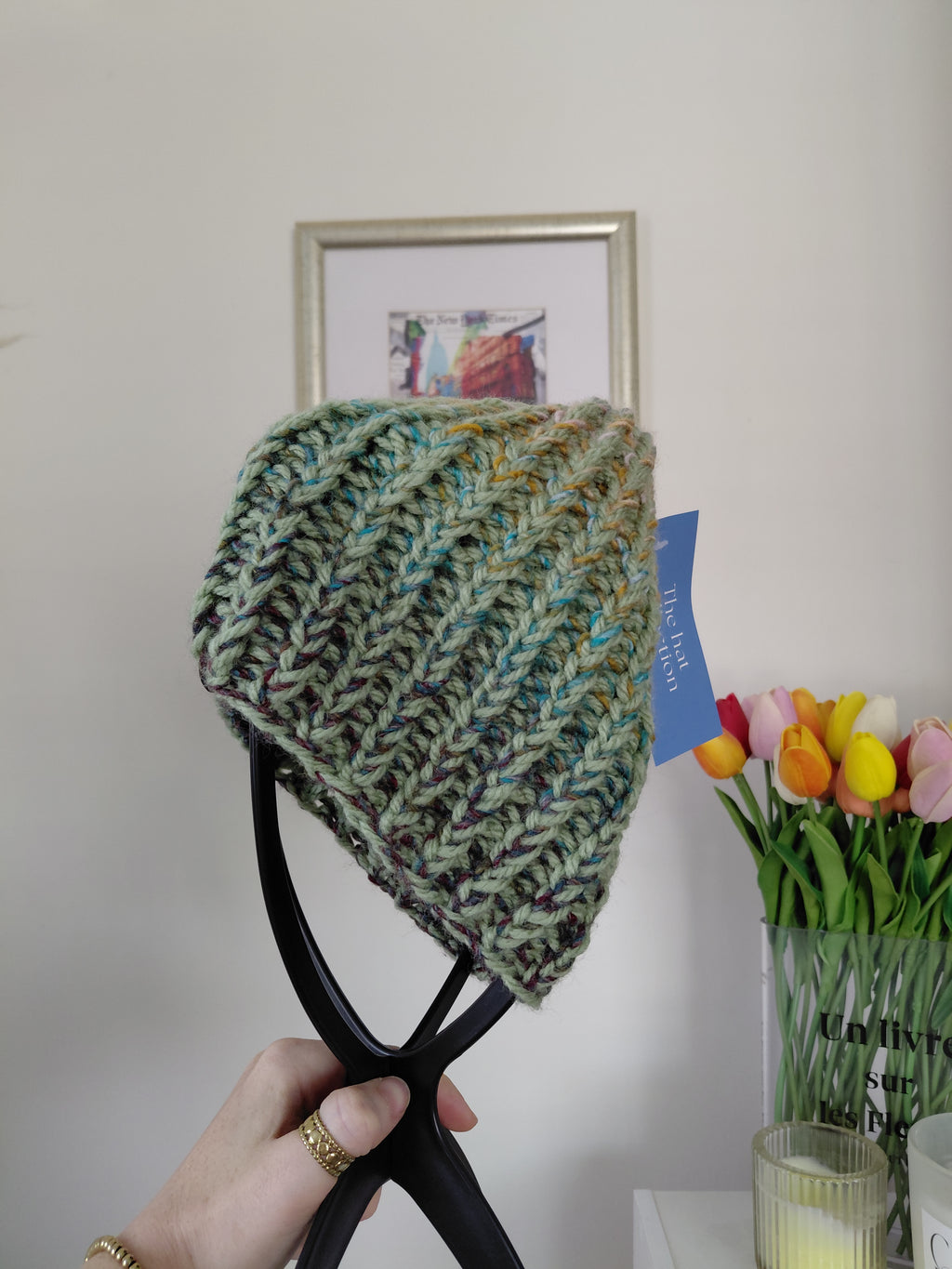 Classic knitted beanie - handmade adult warm hat