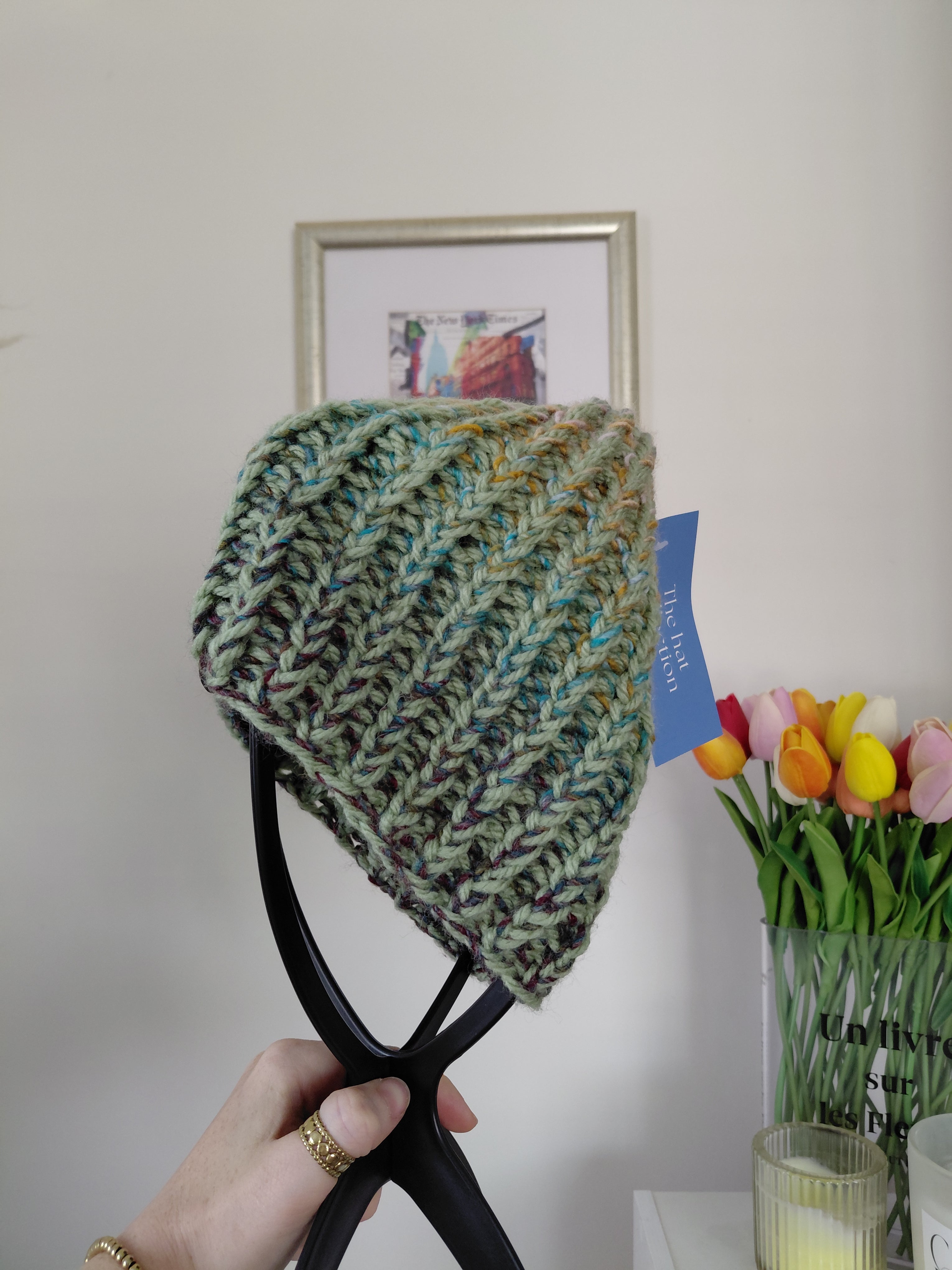 Classic knitted beanie - handmade adult warm hat