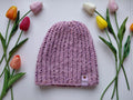 Classic knitted beanie - handmade adult warm hat