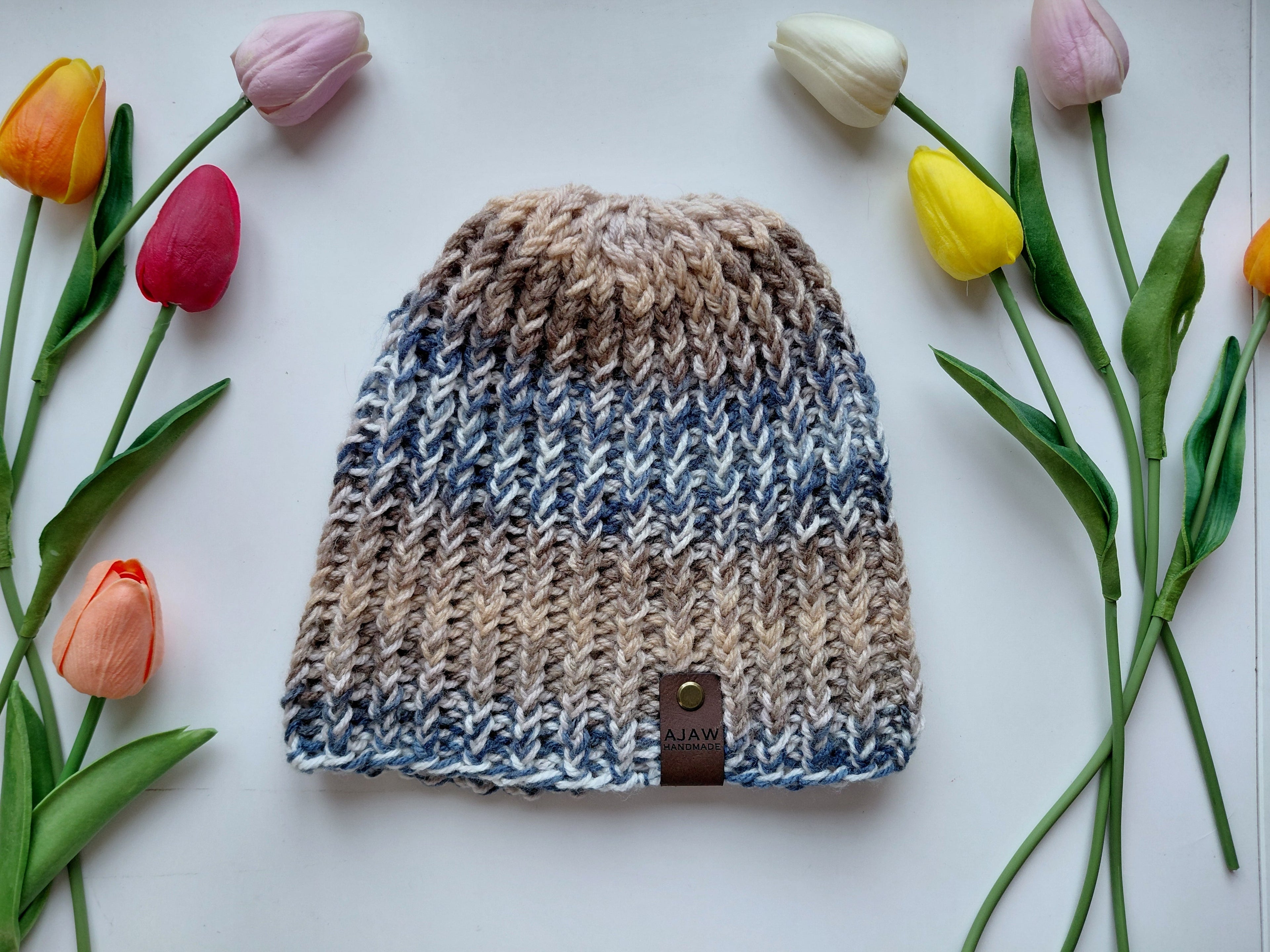 Handmade Classic Knitted Beanie | Adult Winter Hat