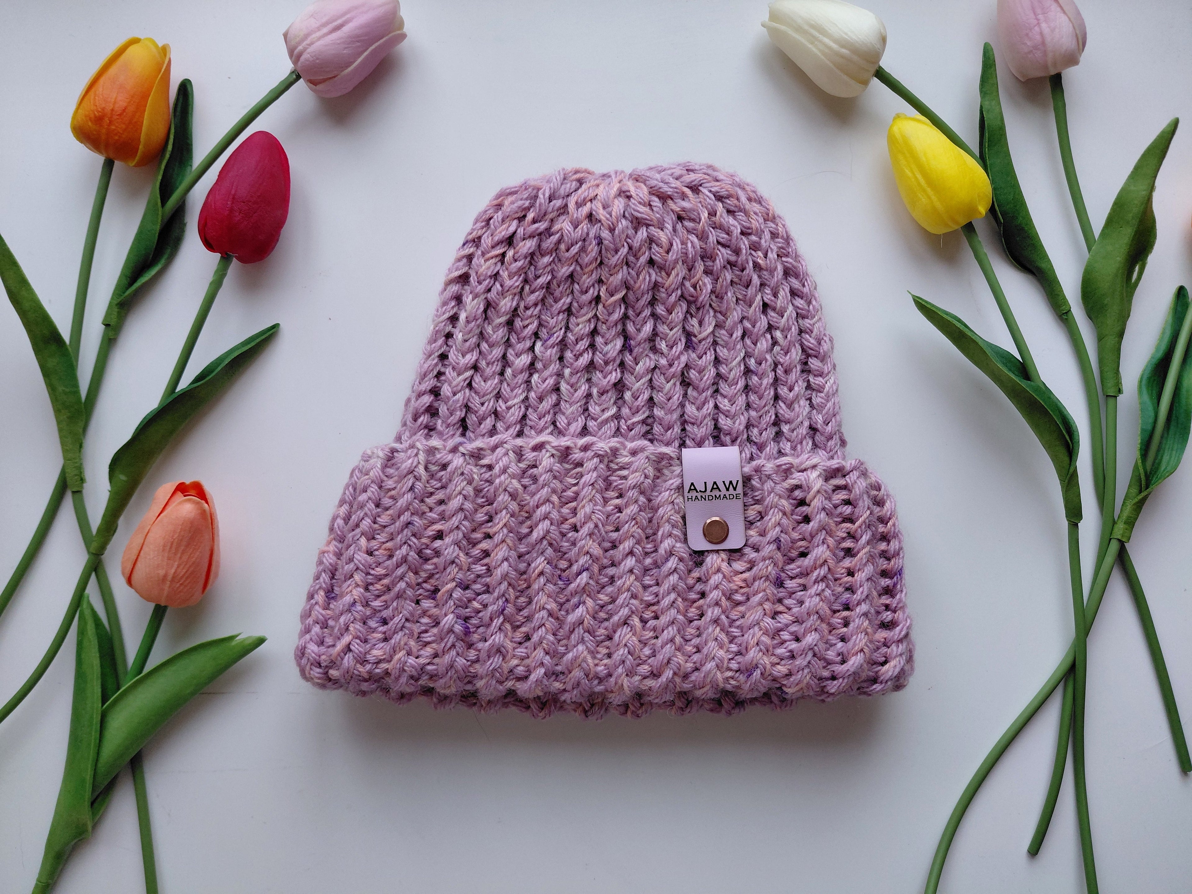 Handmade Chunky Knitted Beanie | Warm Adult Winter Hat