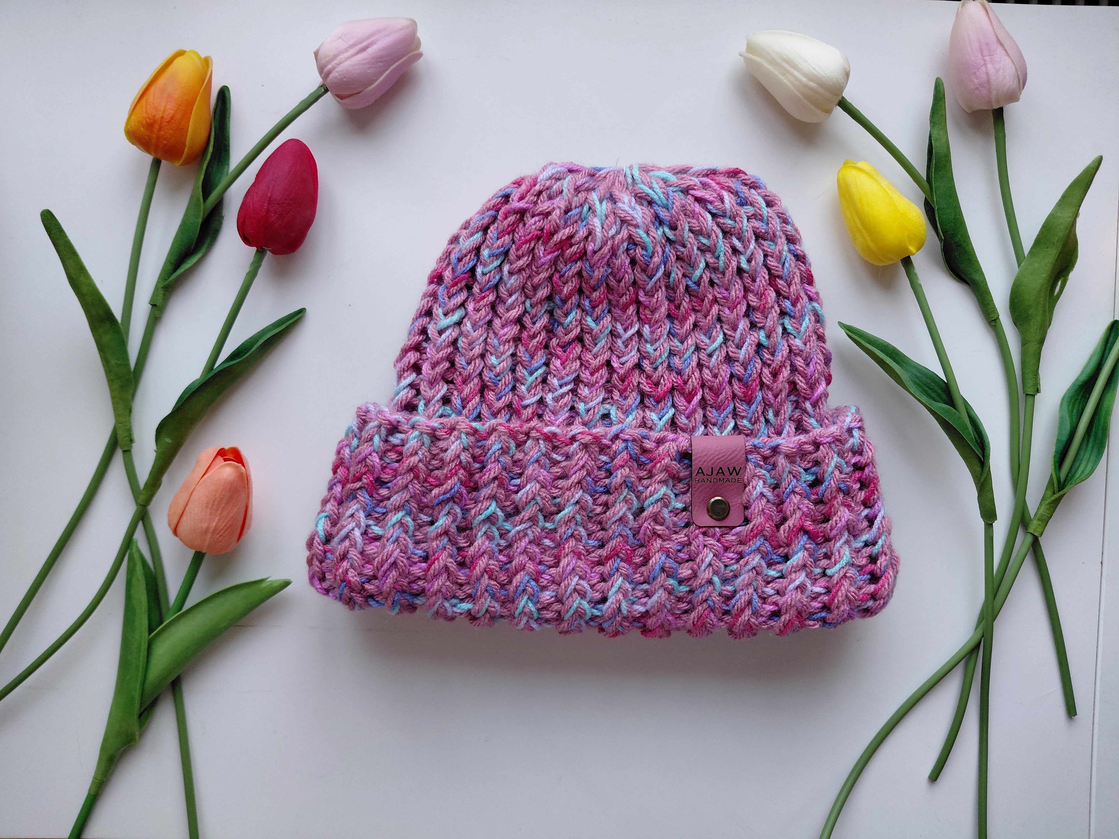 Handmade Chunky Knitted Beanie | Warm Adult Winter Hat