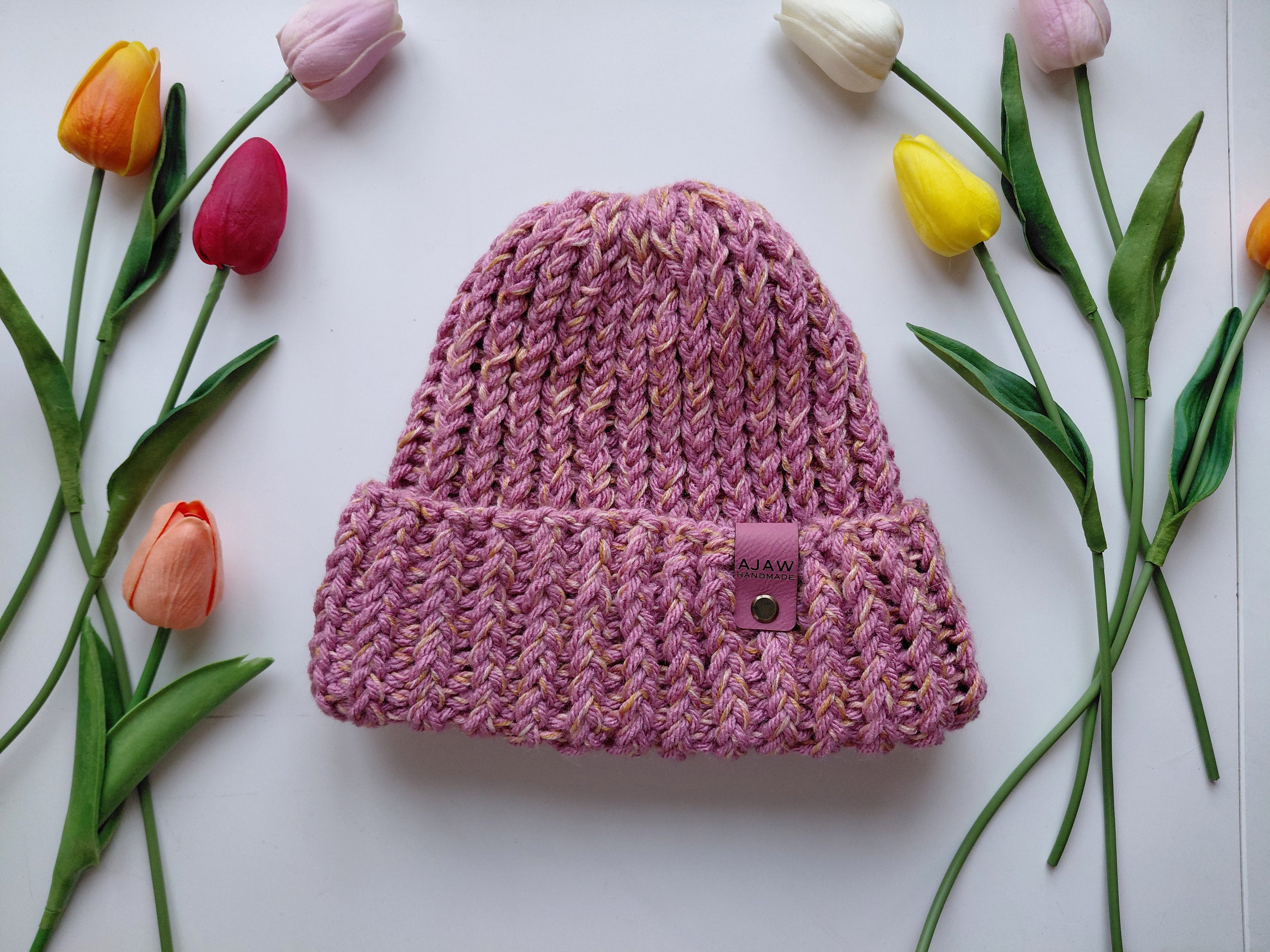 Handmade Chunky Knitted Beanie | Warm Adult Winter Hat