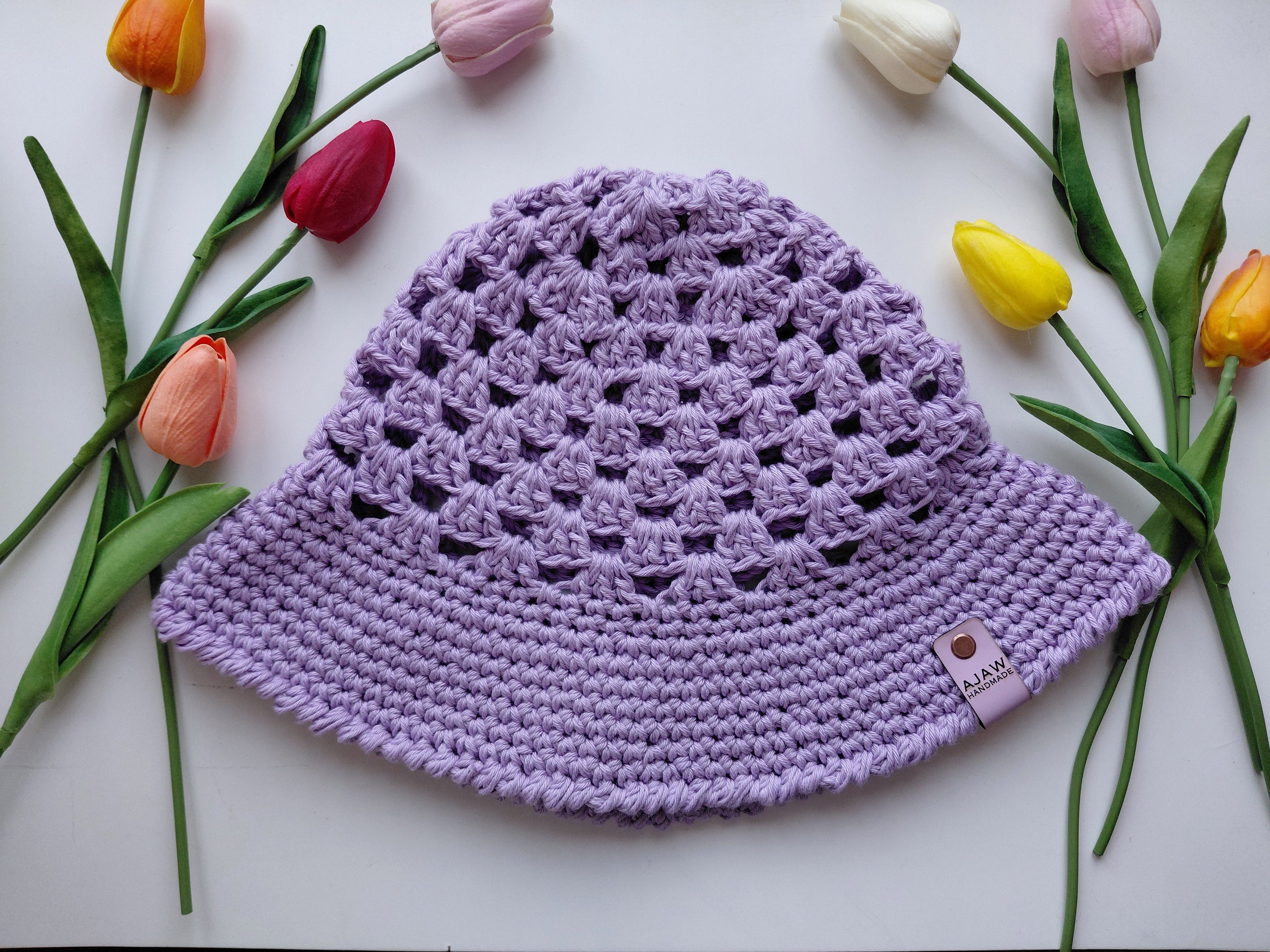 Handmade Crochet Bucket Hat | Cotton Festival Hat