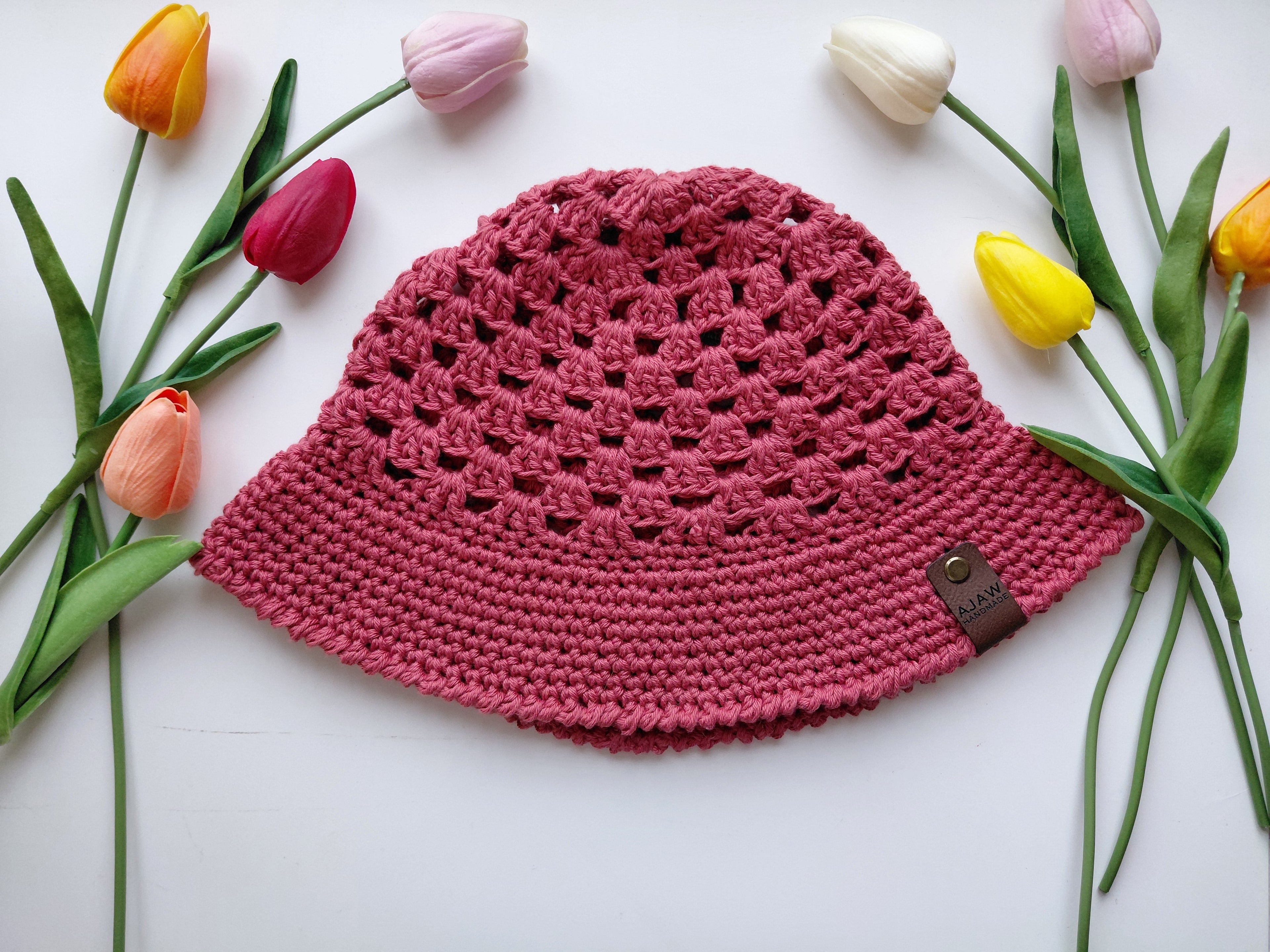 Handmade Crochet Bucket Hat | Cotton Festival Hat
