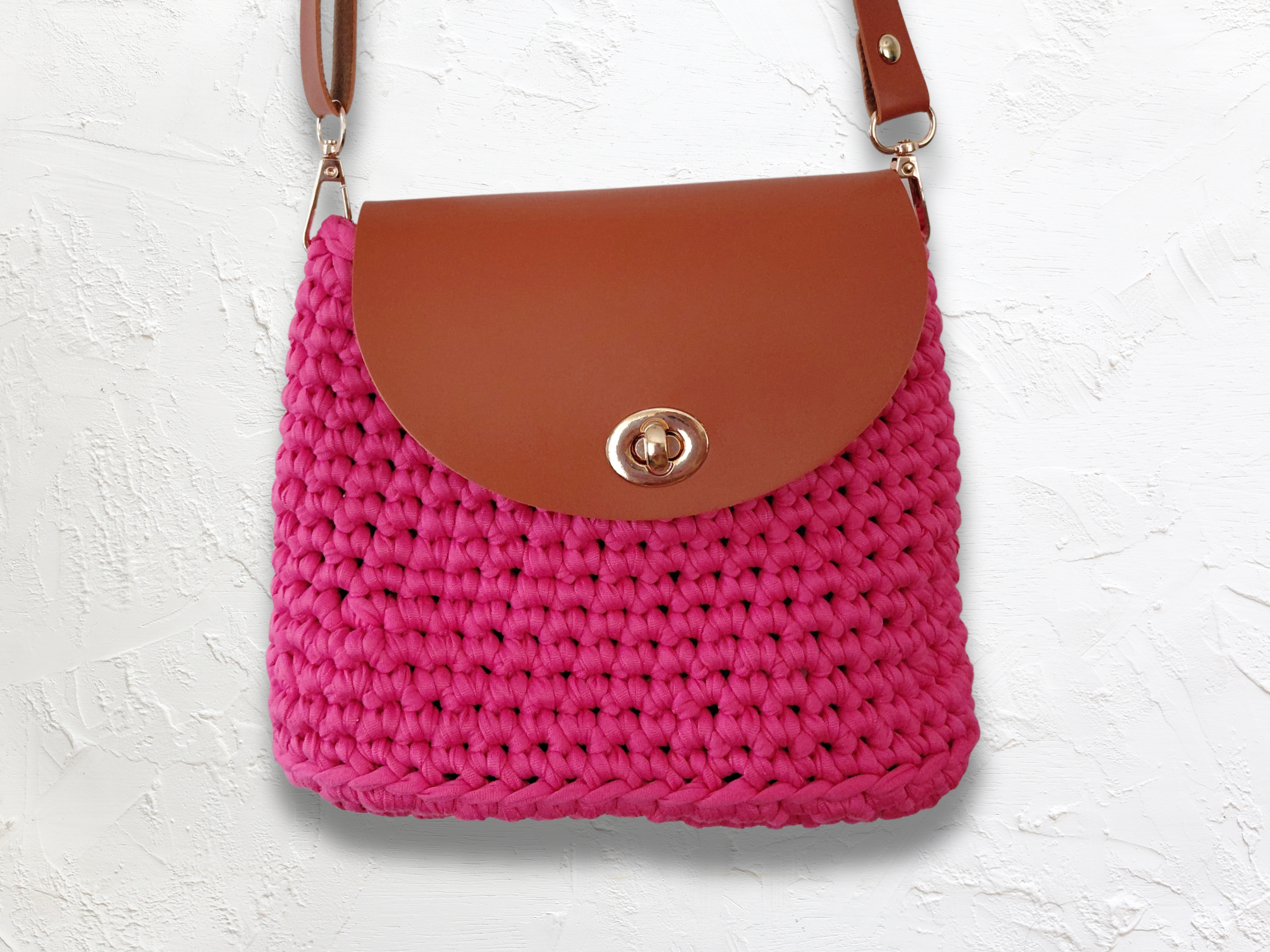 Classic Crochet Crossbody Bag | Handmade Adjustable Strap Purse