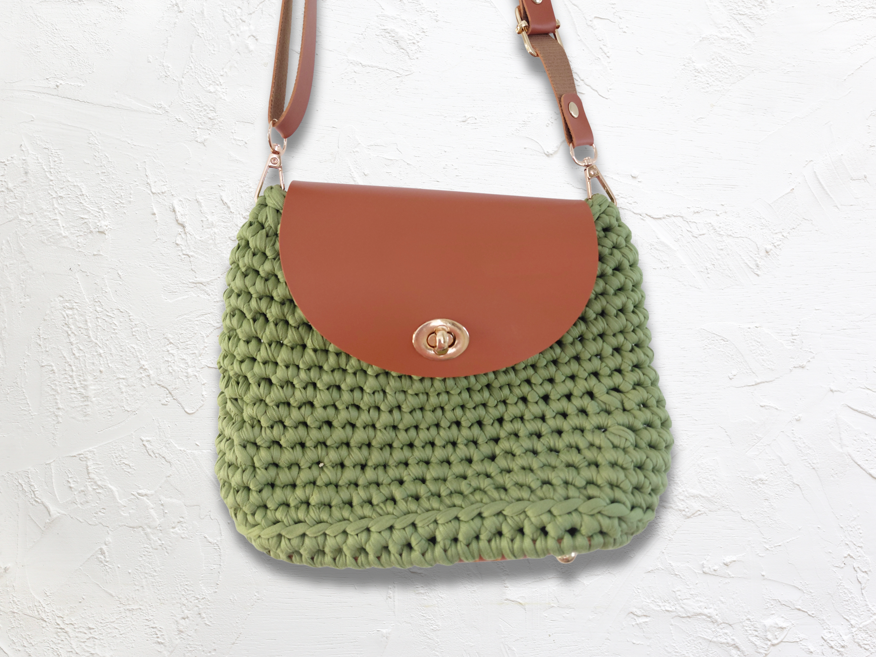 Classic Crochet Crossbody Bag | Handmade Adjustable Strap Purse
