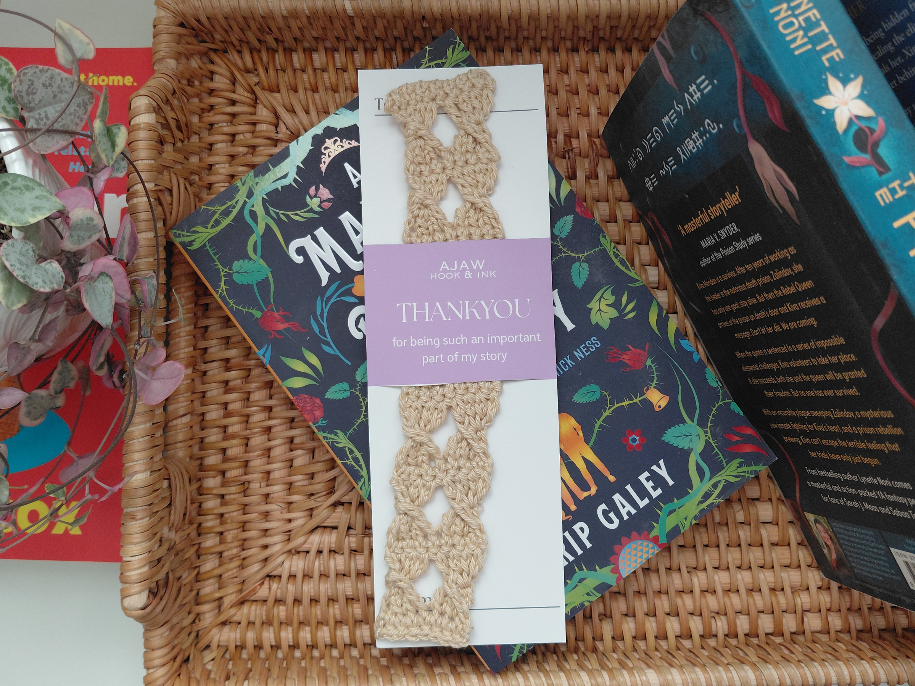 Diamond Lace Crochet Bookmark | Cotton Book Lover Gift
