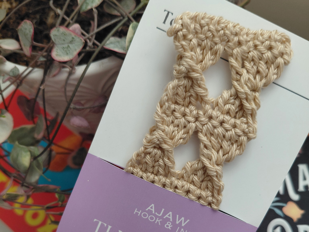 Bookmark - 100% cotton - crochet hand made page saver - great teacher appreciation gift