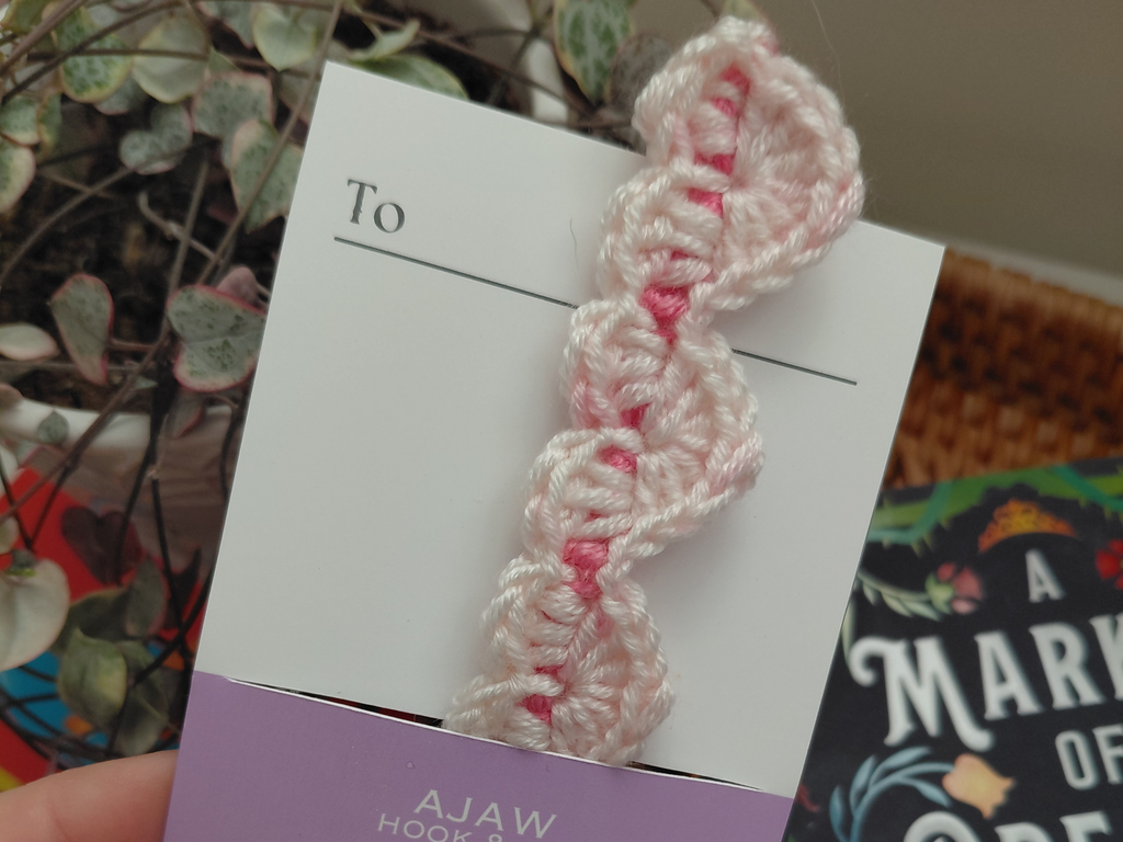 Bookmark - 100% cotton - crochet hand made page saver - great teacher appreciation gift