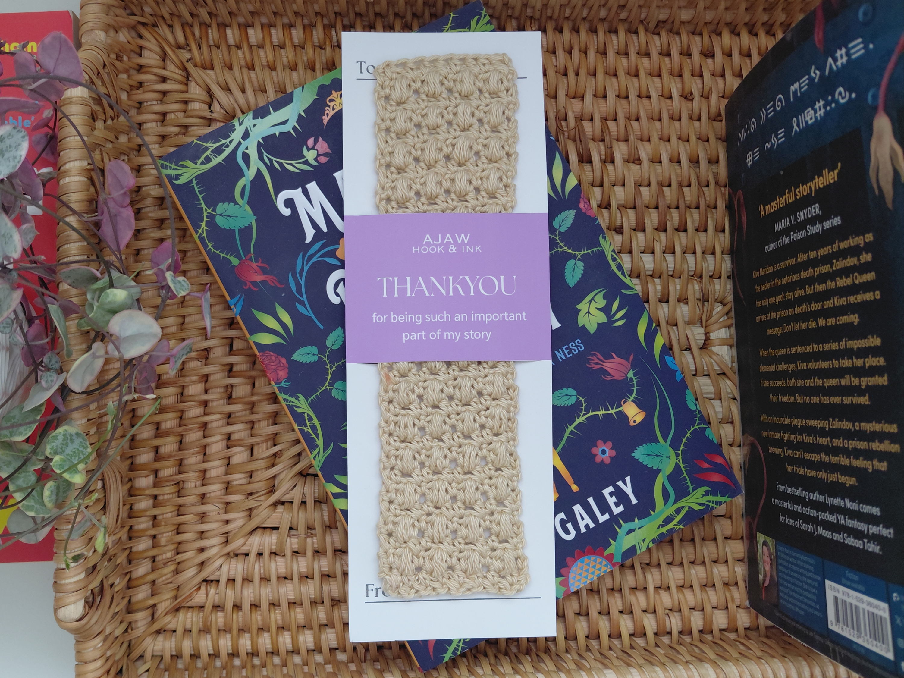 Textured Cotton Crochet Bookmark | Handmade Reader Gift
