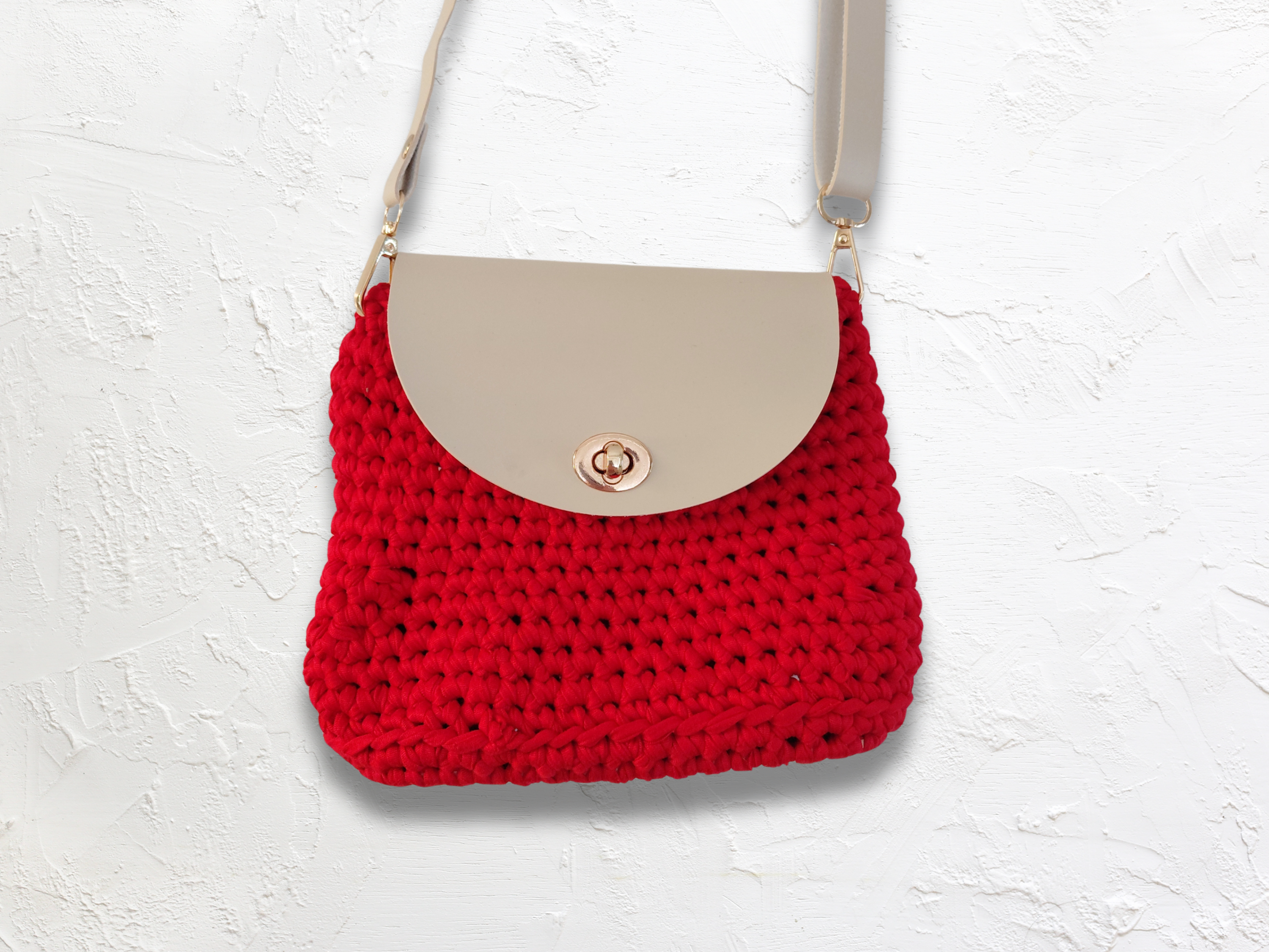 Classic Crochet Crossbody Bag | Handmade Adjustable Strap Purse