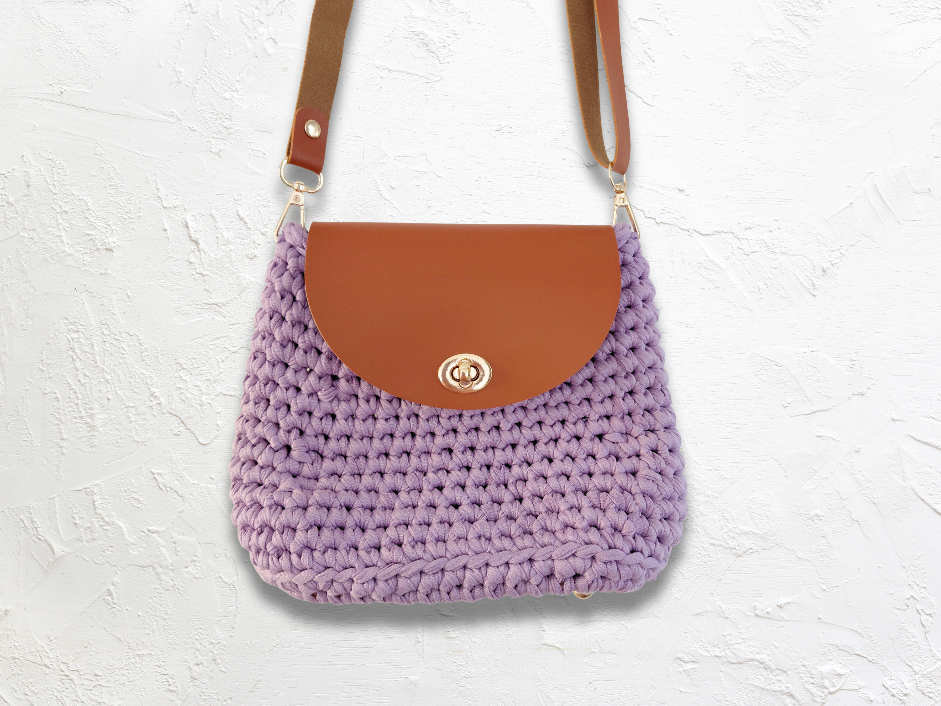 Classic Crochet Crossbody Bag | Handmade Adjustable Strap Purse
