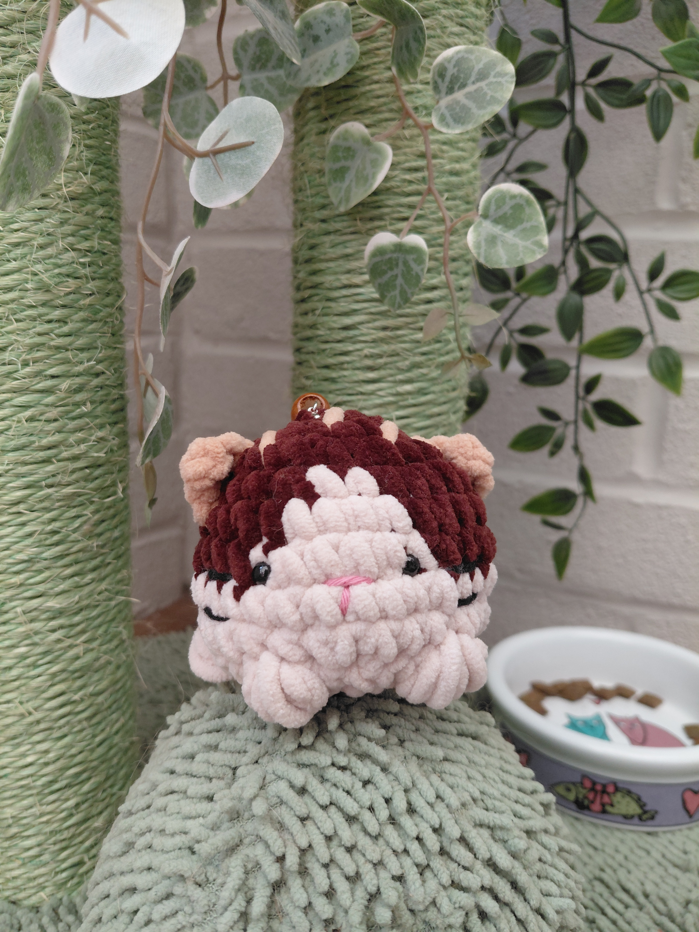 Crochet Cat Keyring & Bag Charm | Handmade Cat Lover Gift