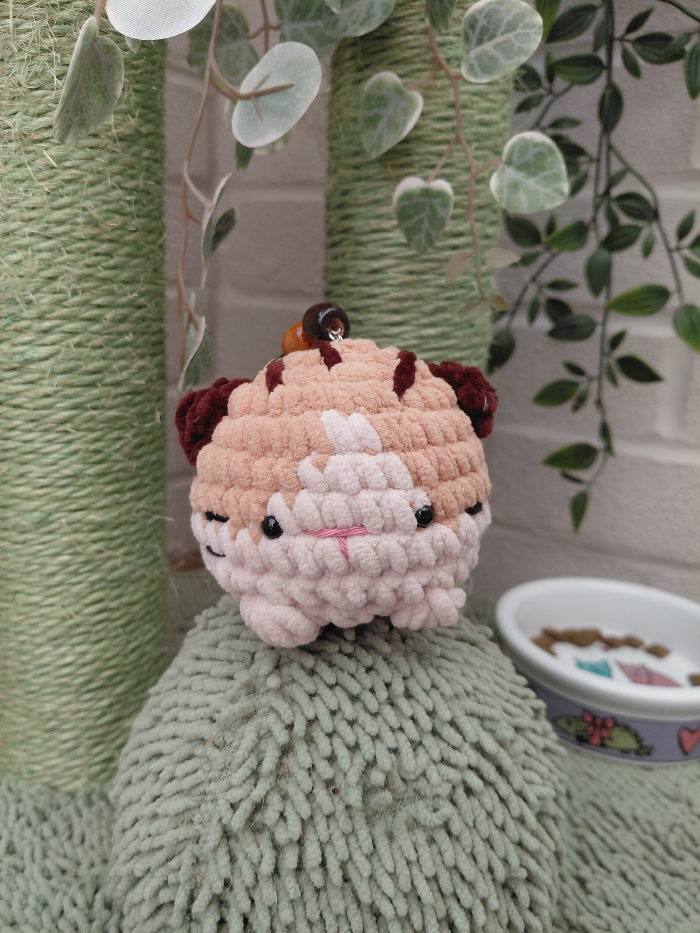Crochet Cat Keyring & Bag Charm | Handmade Cat Lover Gift