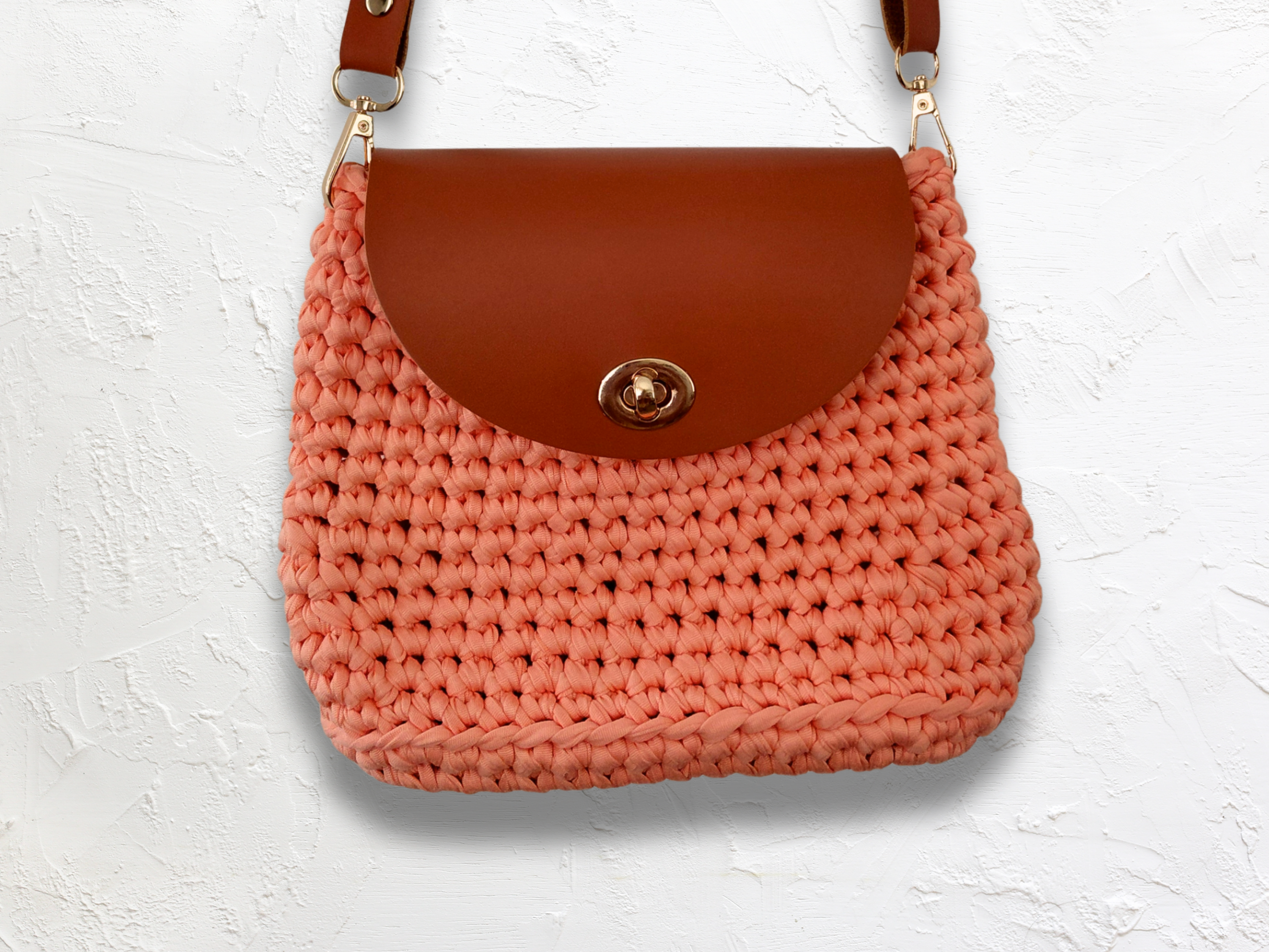 Classic Crochet Crossbody Bag | Handmade Adjustable Strap Purse