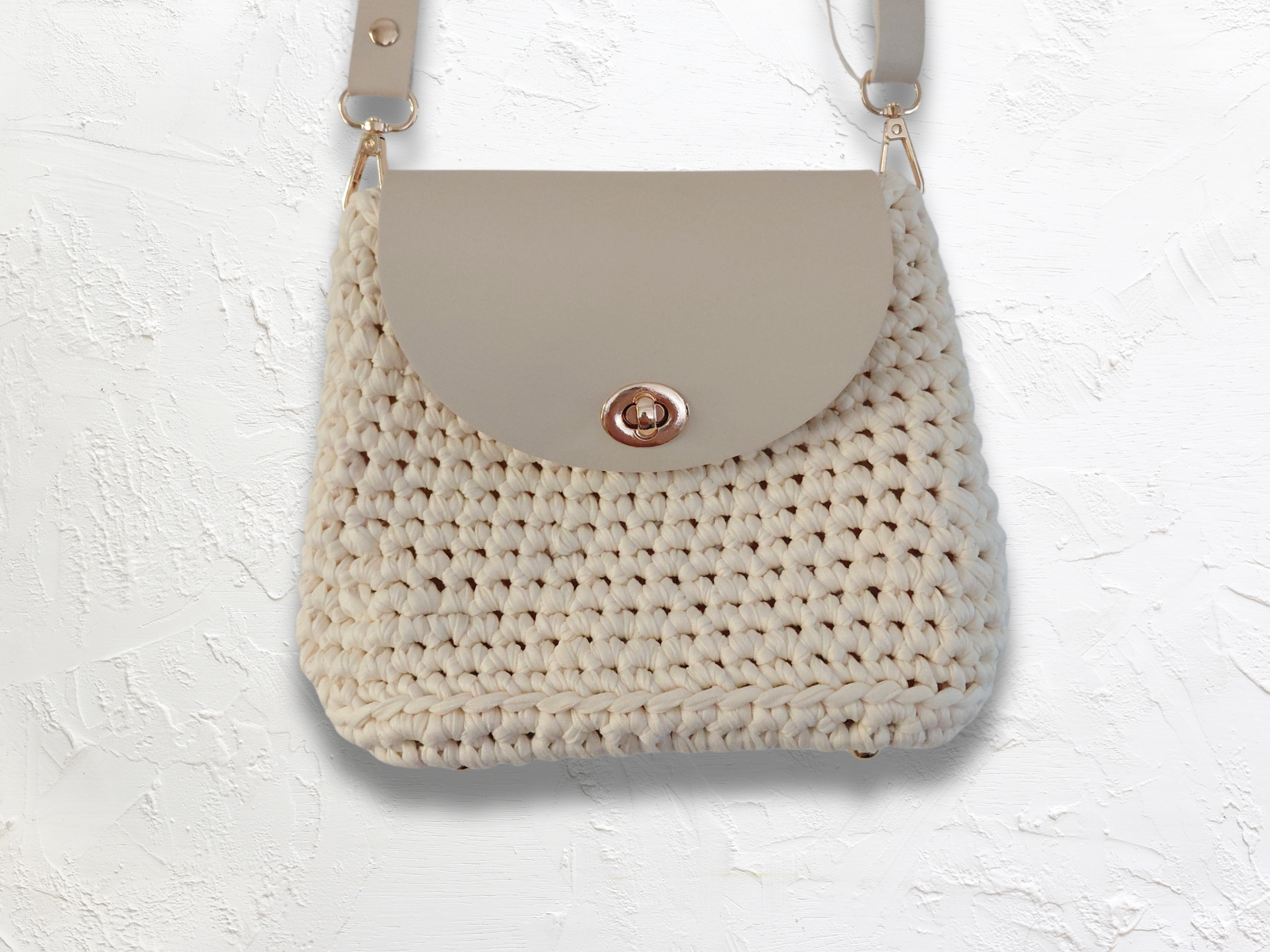 Classic Crochet Crossbody Bag | Handmade Adjustable Strap Purse
