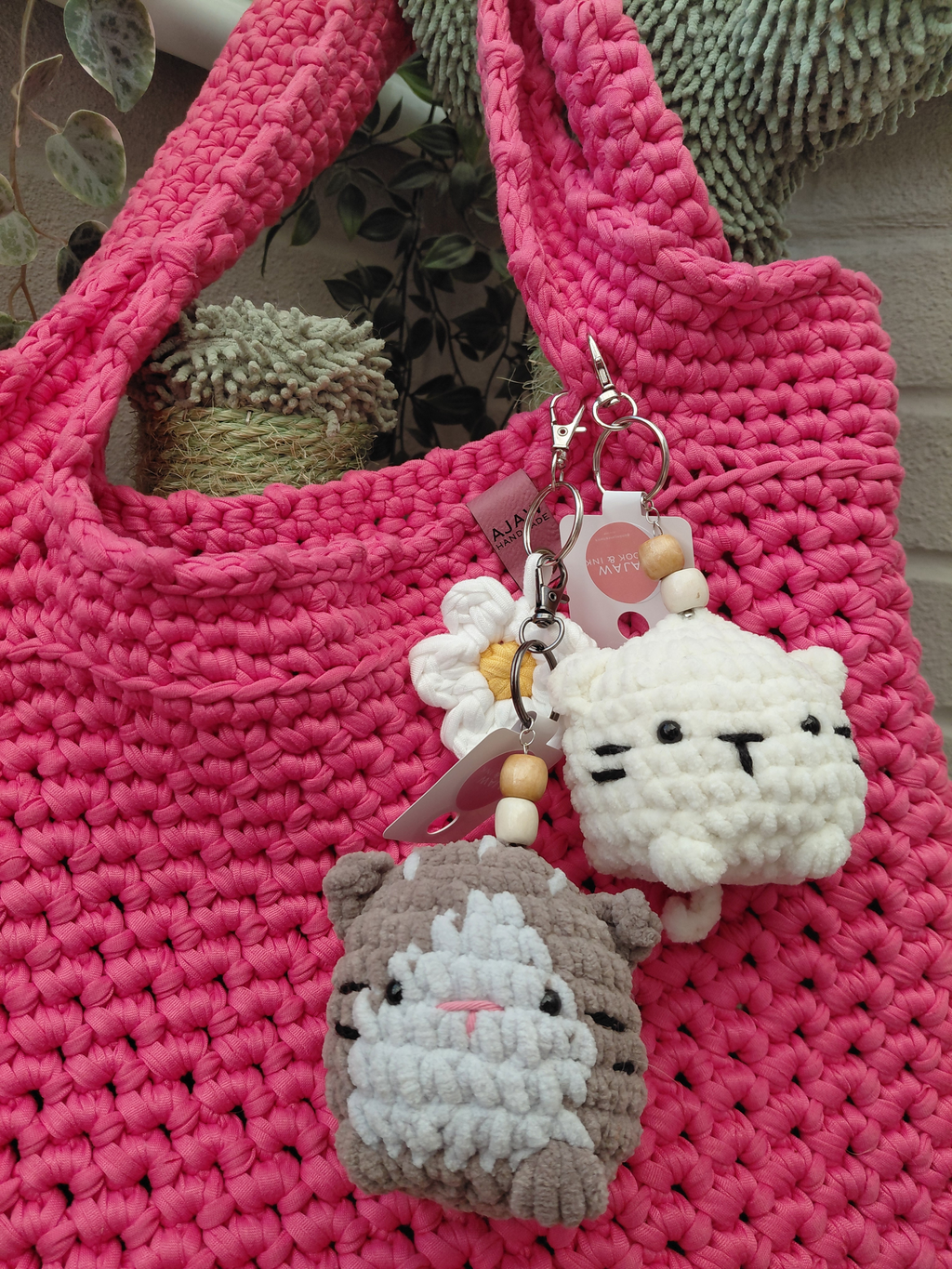 Cat bag charm - teacher appreciation gift - the perfect companion and keyring to keep you company