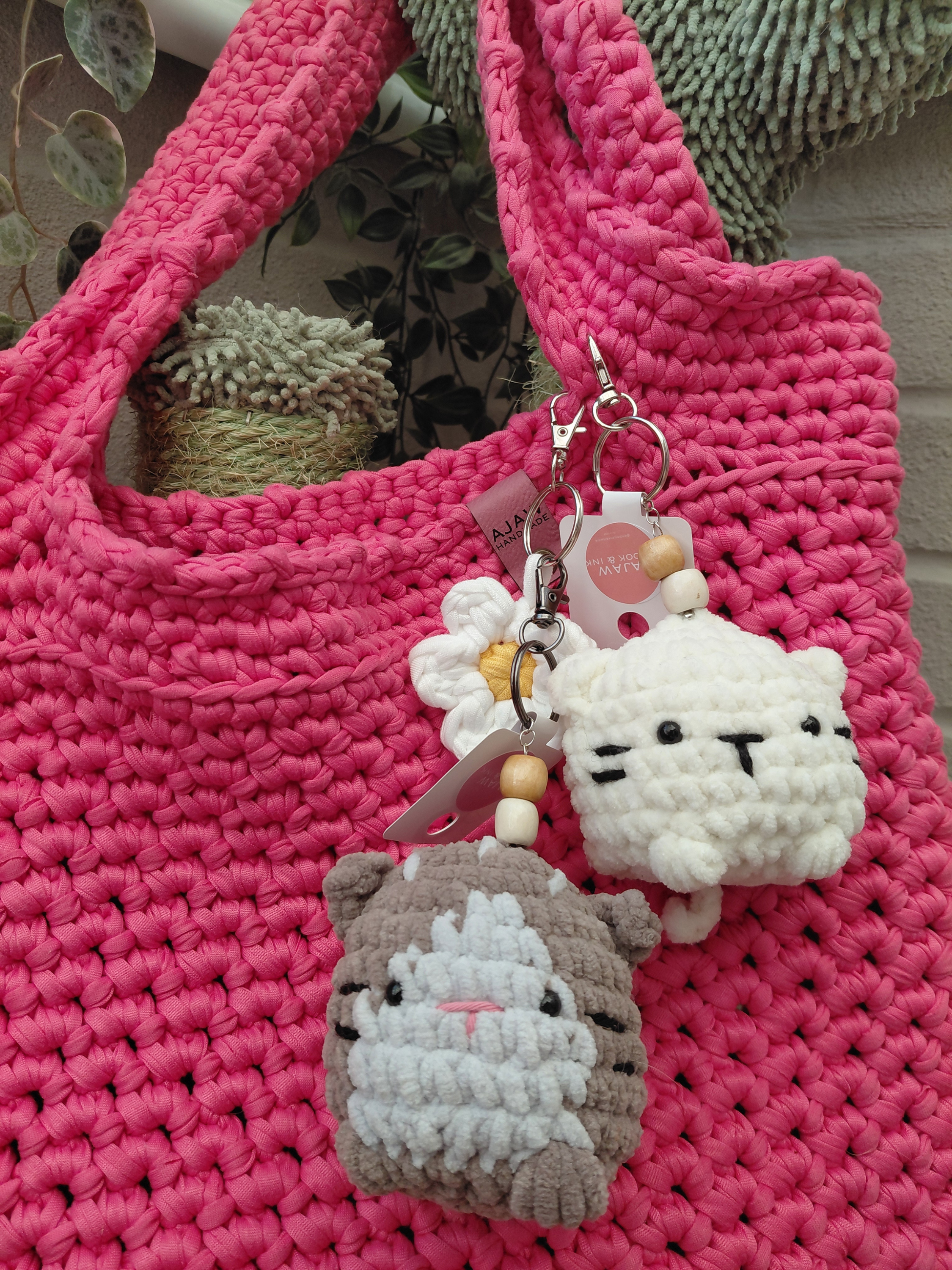 Cat bag charm - teacher appreciation gift - the perfect companion and keyring to keep you company