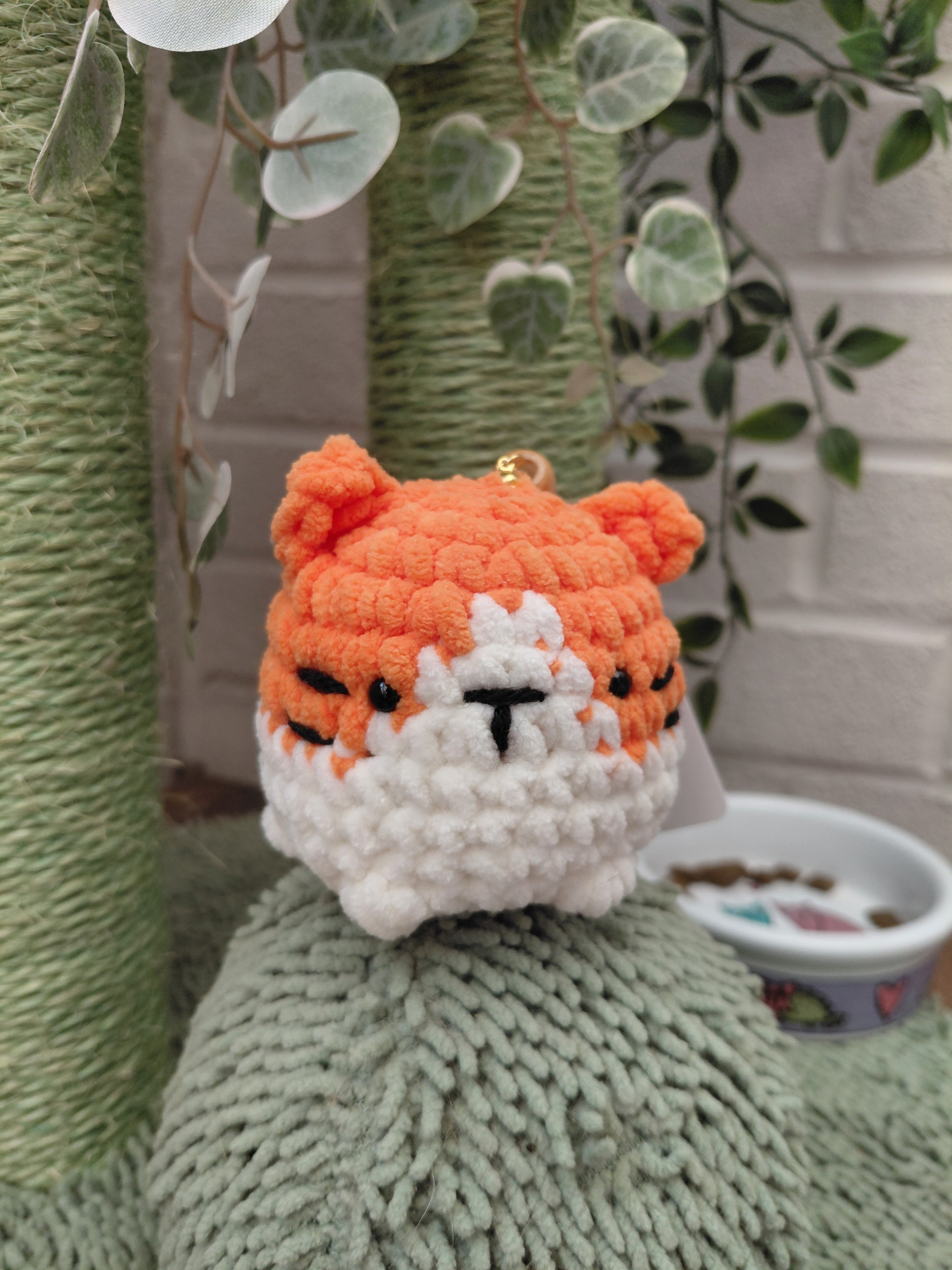 Crochet Cat Keyring & Bag Charm | Handmade Cat Lover Gift