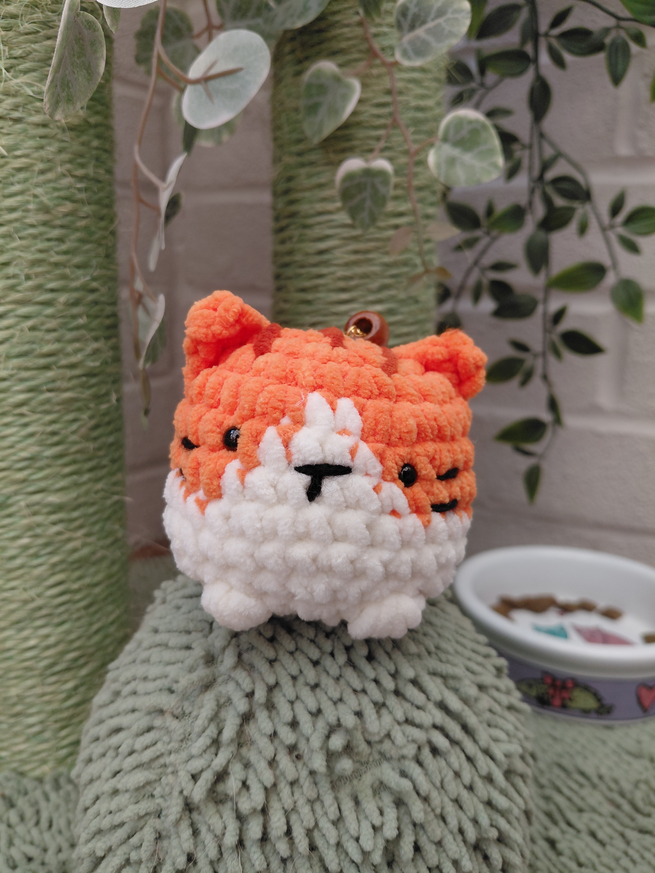 Crochet Cat Keyring & Bag Charm | Handmade Cat Lover Gift