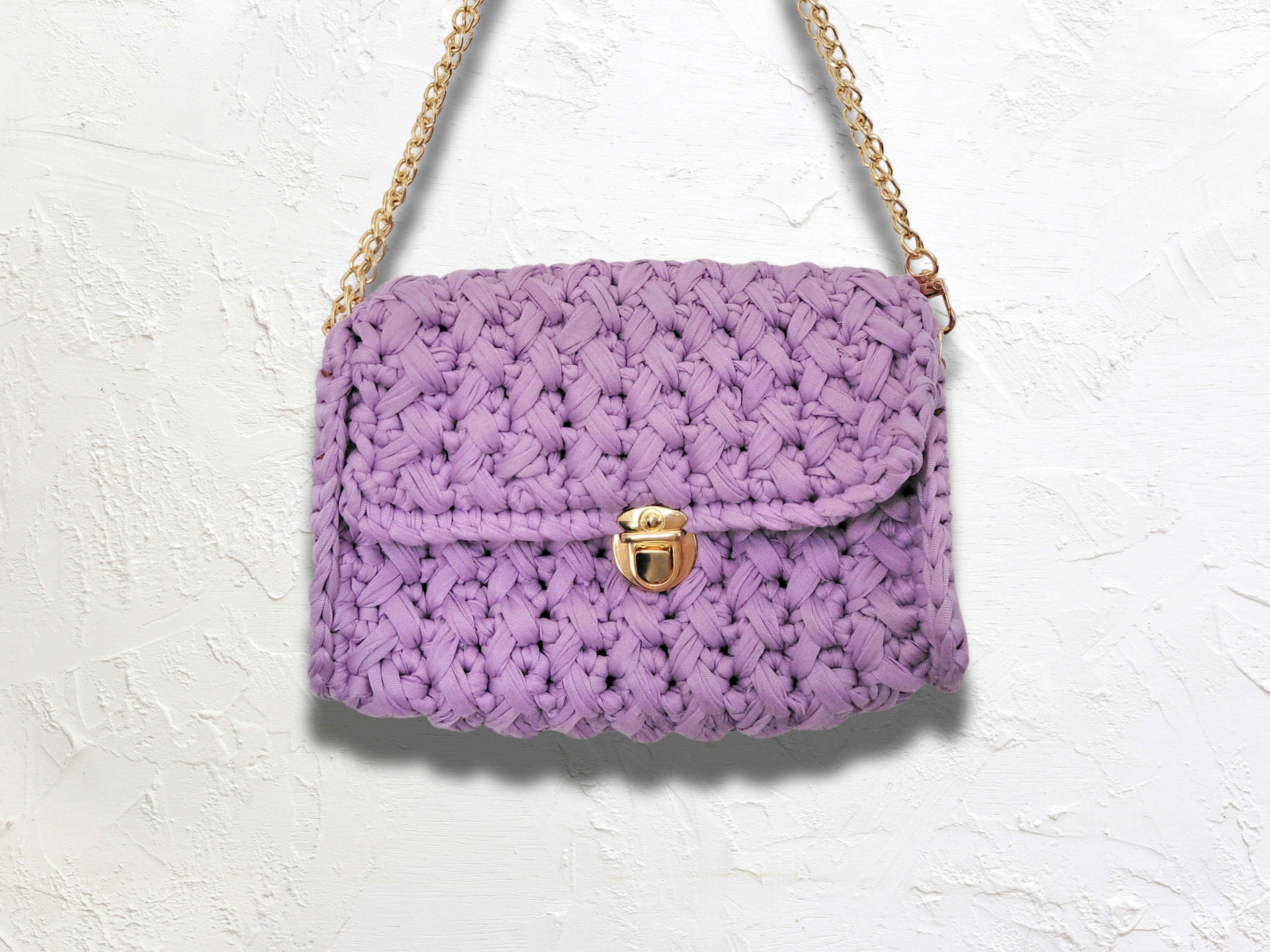 Poppy Crochet Crossbody Bag | Handmade Adjustable Chain Strap