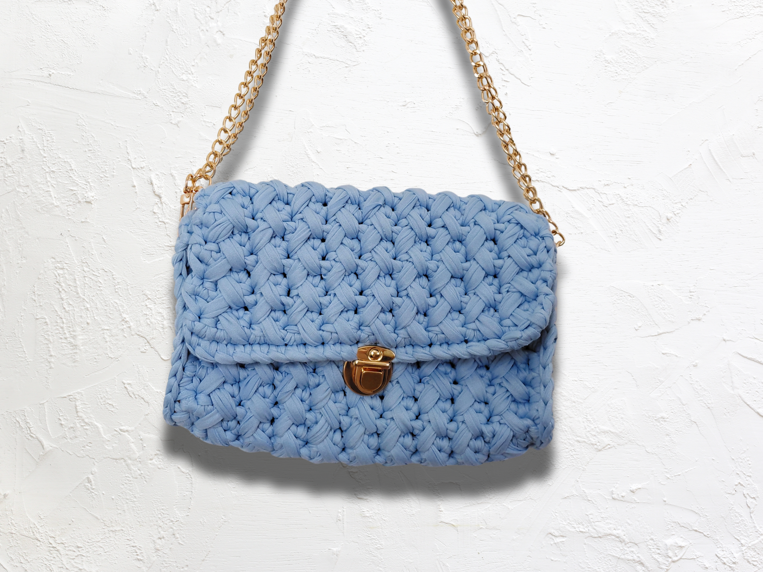 Poppy Crochet Crossbody Bag | Handmade Adjustable Chain Strap