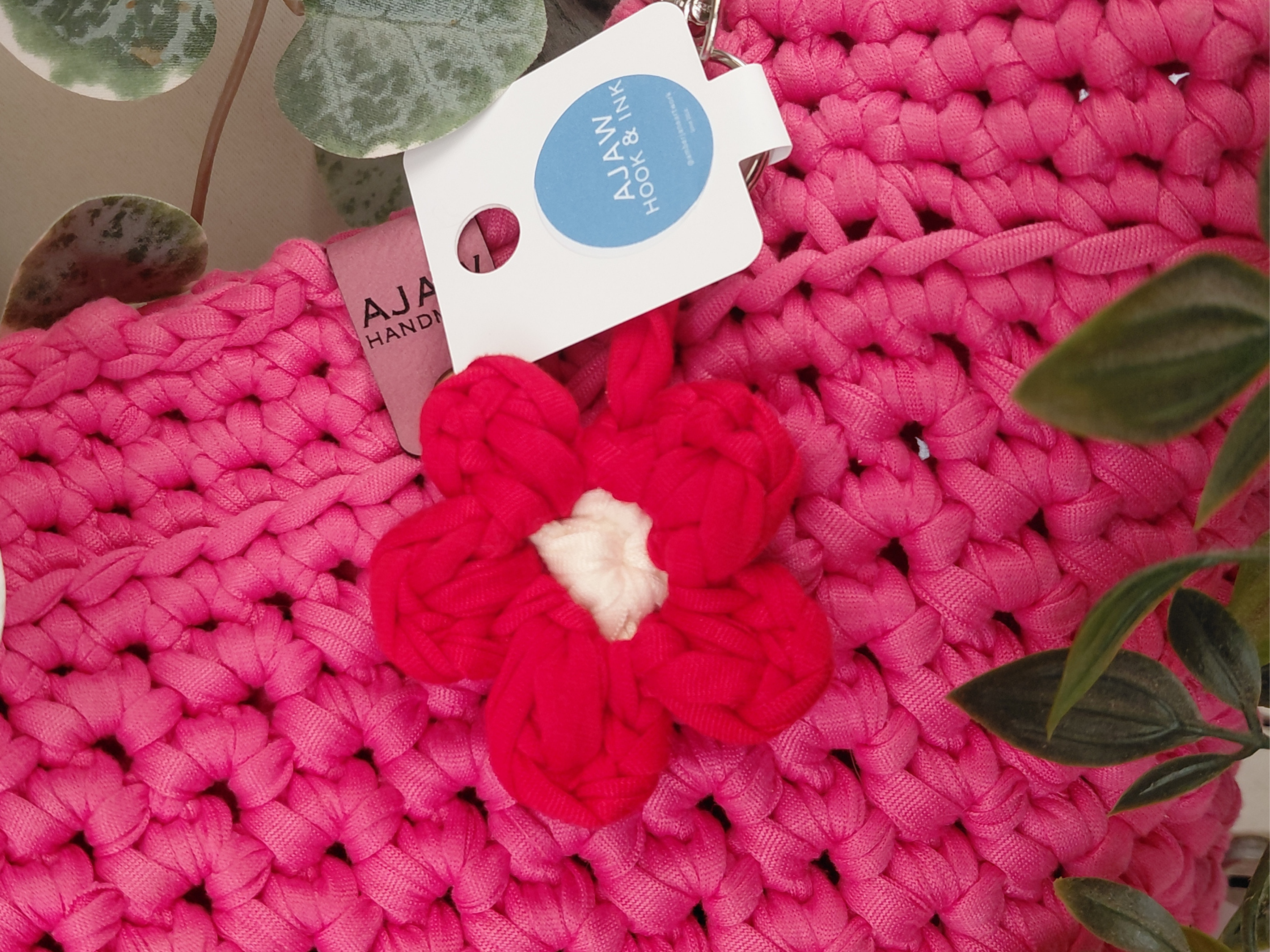 Crochet Daisy Keyring & Bag Charm | Handmade Small Gift