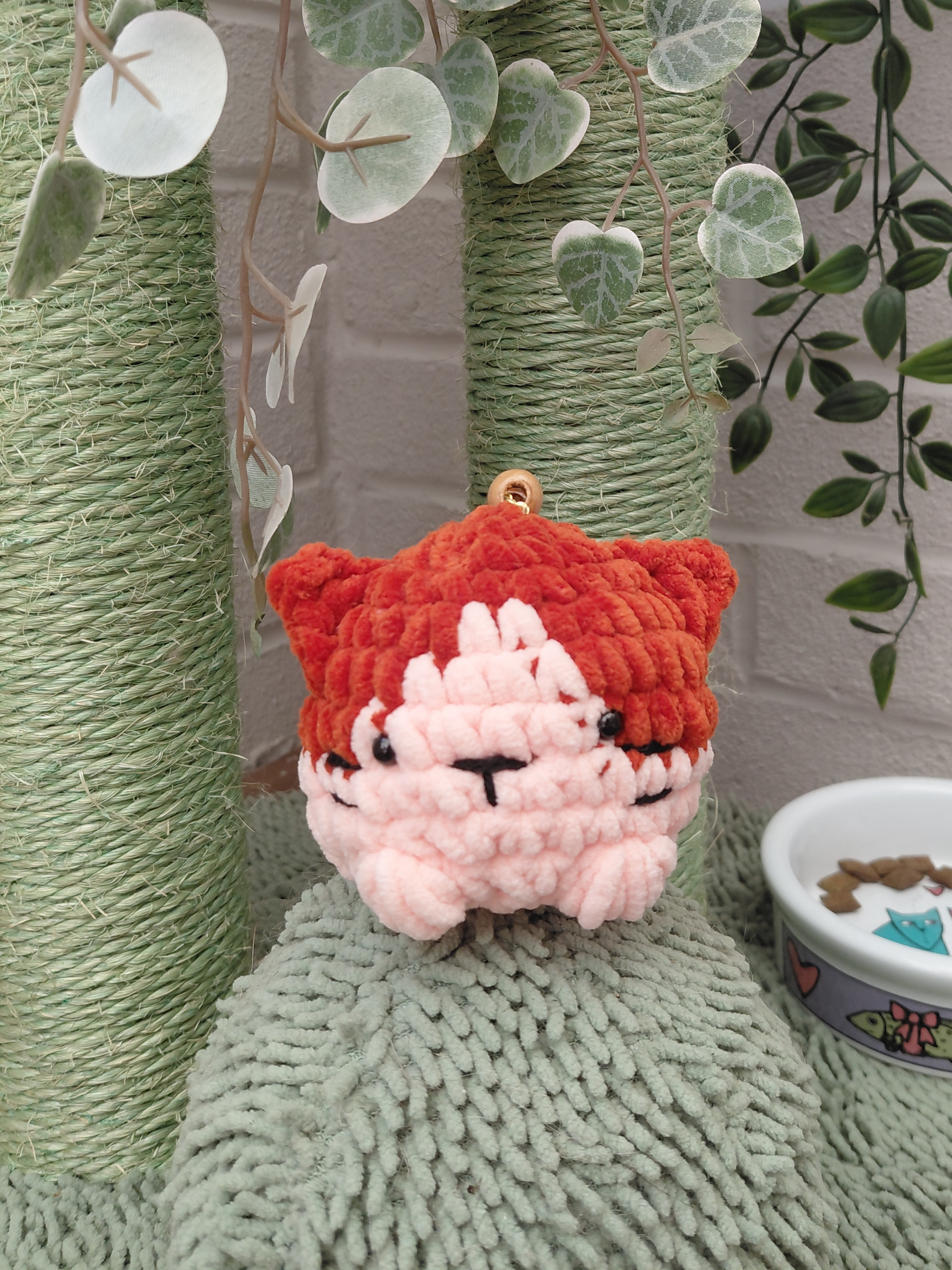 Crochet Cat Keyring & Bag Charm | Handmade Cat Lover Gift
