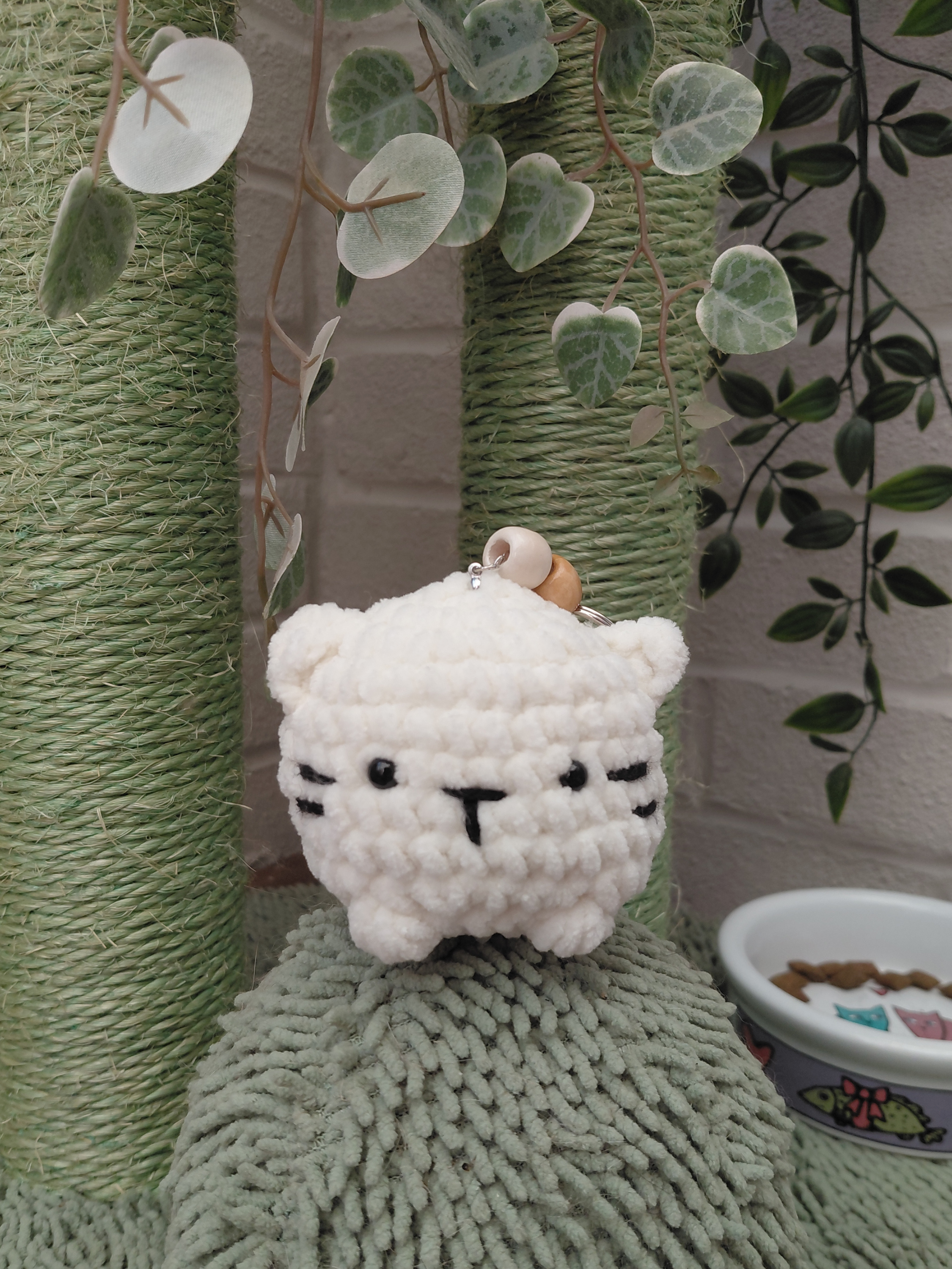 Crochet Cat Keyring & Bag Charm | Handmade Cat Lover Gift